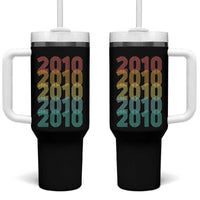 16th Birthday Tumbler With Handle Vintage 2010 Retro 16 Years Old Birthday