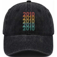 16th Birthday Washed Cotton Baseball Cap Vintage 2010 Retro 16 Years Old Birthday