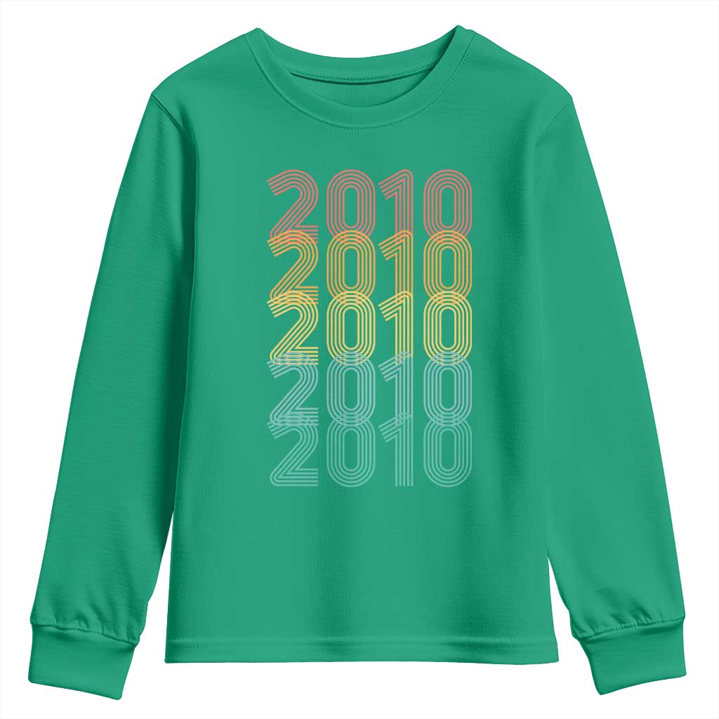 16th Birthday Youth Sweatshirt Vintage 2010 Retro 16 Years Old Birthday