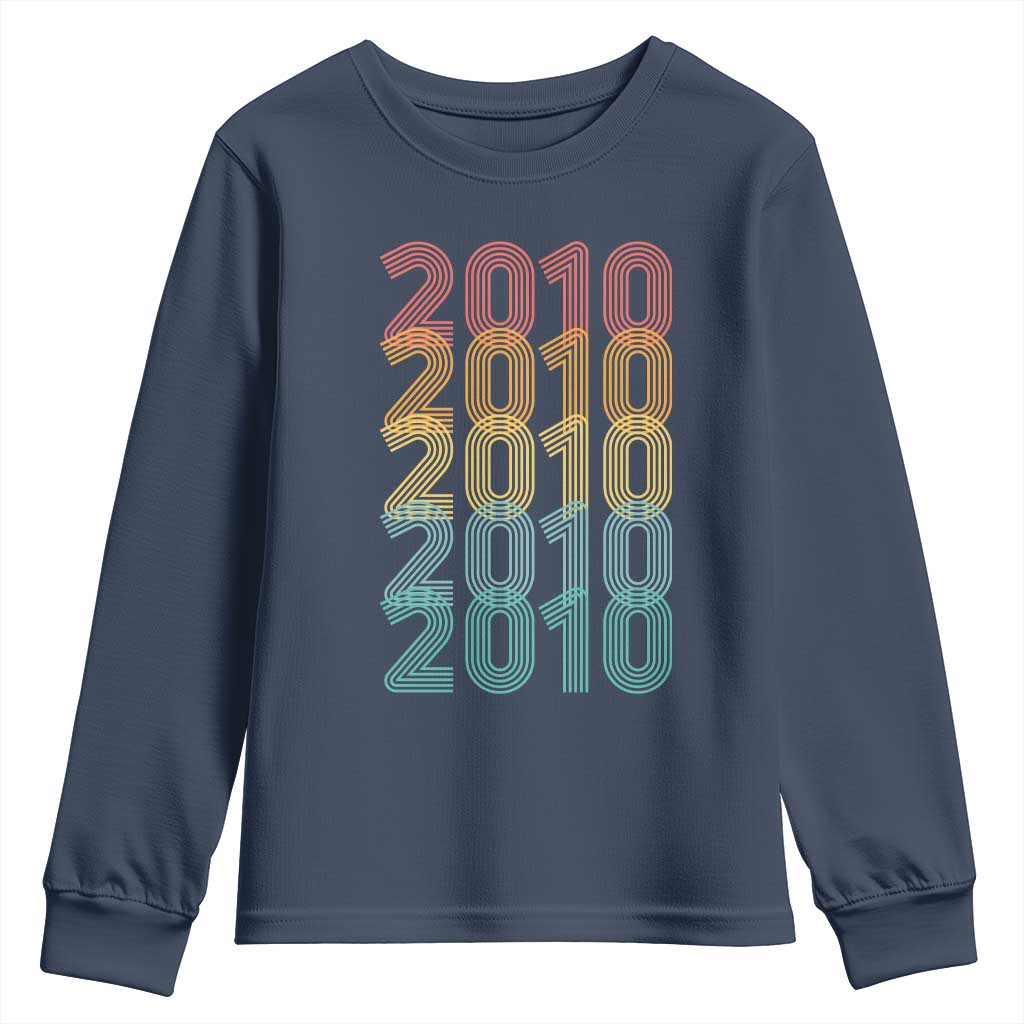 16th Birthday Youth Sweatshirt Vintage 2010 Retro 16 Years Old Birthday