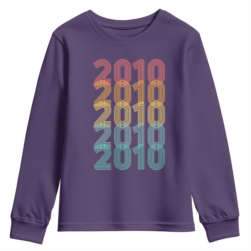 16th Birthday Youth Sweatshirt Vintage 2010 Retro 16 Years Old Birthday