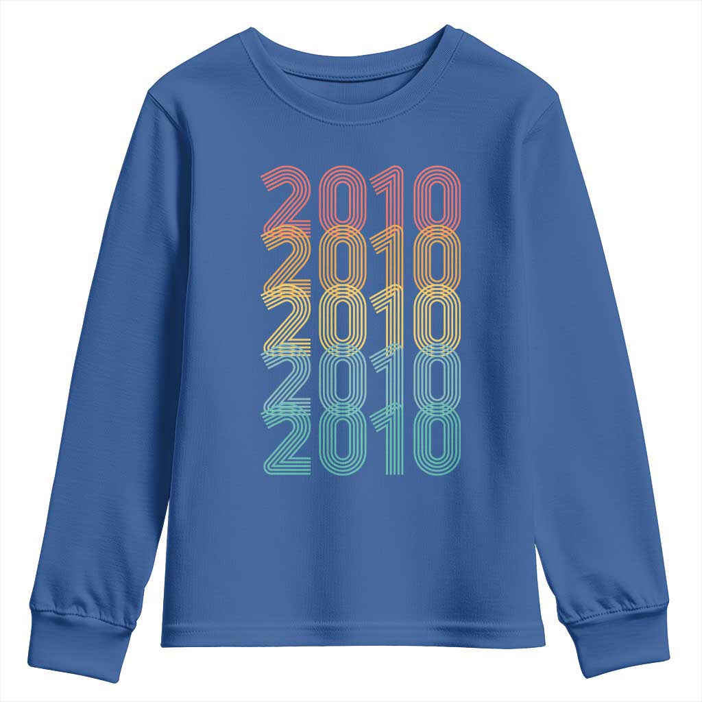 16th Birthday Youth Sweatshirt Vintage 2010 Retro 16 Years Old Birthday