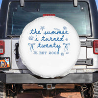 The Summer I Turned Thirty Funny 30th Birthday Est 1996 Spare Tire Cover Summer Coastal Birthday Seashell Bow