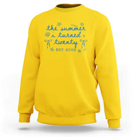 The Summer I Turned Thirty Funny 30th Birthday Est 1996 Sweatshirt Summer Coastal Birthday Seashell Bow