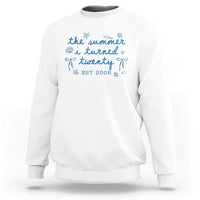 The Summer I Turned Thirty Funny 30th Birthday Est 1996 Sweatshirt Summer Coastal Birthday Seashell Bow