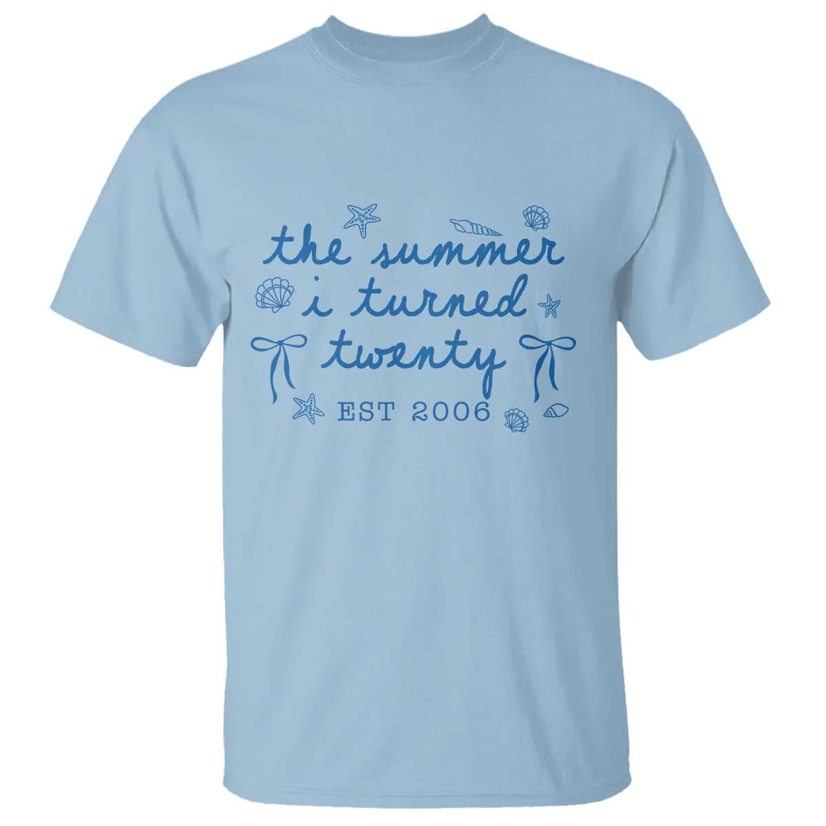 The Summer I Turned Thirty Funny 30th Birthday Est 1996 T Shirt Summer Coastal Birthday Seashell Bow