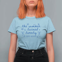 The Summer I Turned Thirty Funny 30th Birthday Est 1996 T Shirt For Women Summer Coastal Birthday Seashell Bow