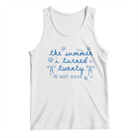 The Summer I Turned Thirty Funny 30th Birthday Est 1996 Tank Top Summer Coastal Birthday Seashell Bow