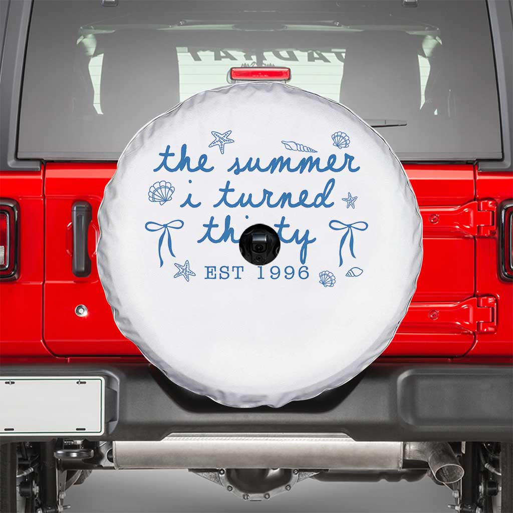 The Summer I Turned Twenty Funny 20th Birthday Est 2006 Spare Tire Cover Summer Coastal Birthday Seashell Bow