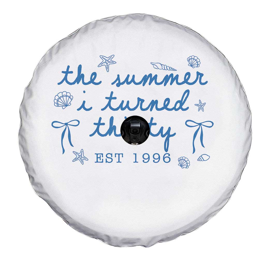The Summer I Turned Twenty Funny 20th Birthday Est 2006 Spare Tire Cover Summer Coastal Birthday Seashell Bow