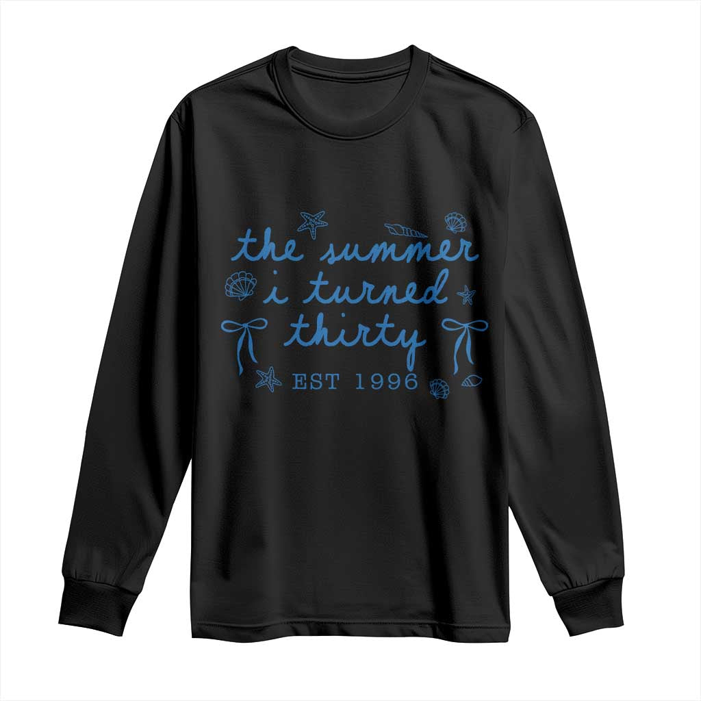 The Summer I Turned Twenty Funny 20th Birthday Est 2006 Long Sleeve Shirt Summer Coastal Birthday Seashell Bow