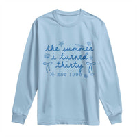 The Summer I Turned Twenty Funny 20th Birthday Est 2006 Long Sleeve Shirt Summer Coastal Birthday Seashell Bow