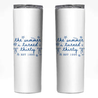 The Summer I Turned Twenty Funny 20th Birthday Est 2006 Skinny Tumbler Summer Coastal Birthday Seashell Bow