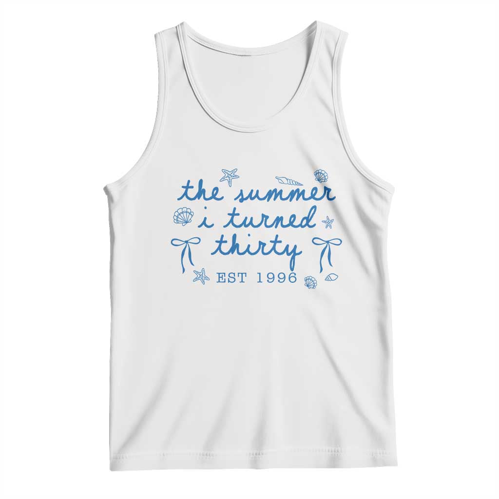 The Summer I Turned Twenty Funny 20th Birthday Est 2006 Tank Top Summer Coastal Birthday Seashell Bow