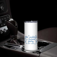 The Summer I Turned Forty Funny 40th Birthday Est 1986 Skinny Tumbler Summer Coastal Birthday Seashell Bow