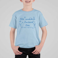 The Summer I Turned Ten Funny 10th Birthday Est 2016 T Shirt For Kid Summer Coastal Birthday Seashell Bow