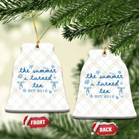 The Summer I Turned Ten Funny 10th Birthday Est 2016 Ceramic Ornament Summer Coastal Birthday Seashell Bow
