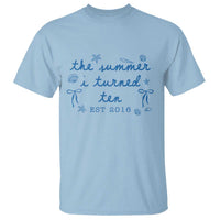 The Summer I Turned Ten Funny 10th Birthday Est 2016 T Shirt Summer Coastal Birthday Seashell Bow