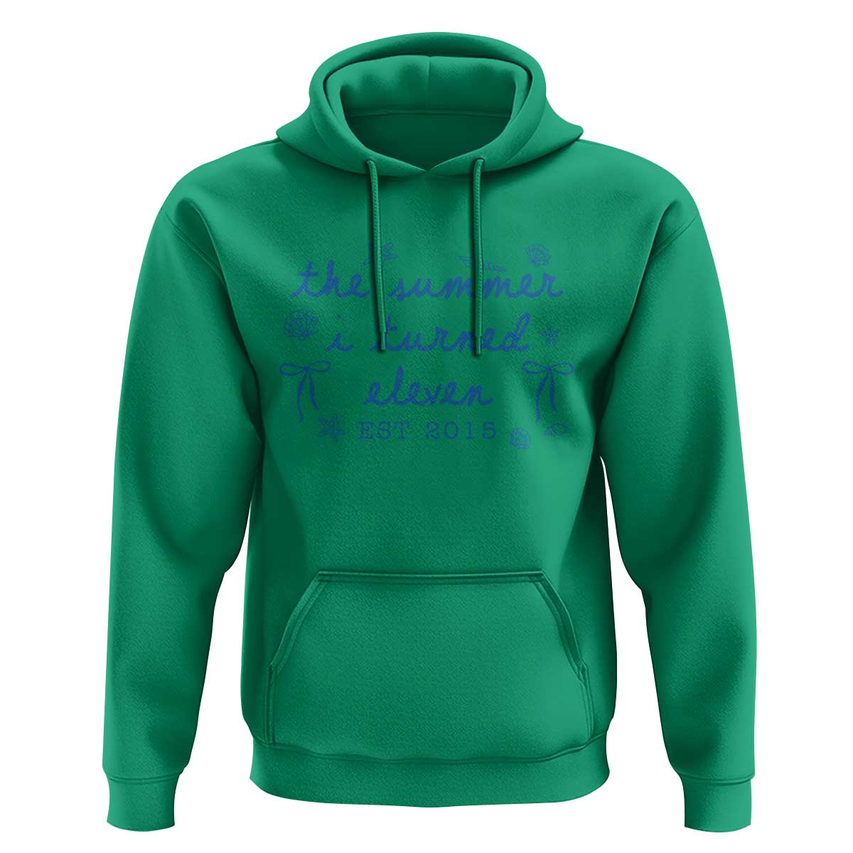 The Summer I Turned Eleven Funny 11th Birthday Est 2015 Hoodie Summer Coastal Birthday Seashell Bow