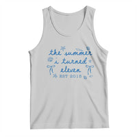 The Summer I Turned Eleven Funny 11th Birthday Est 2015 Tank Top Summer Coastal Birthday Seashell Bow