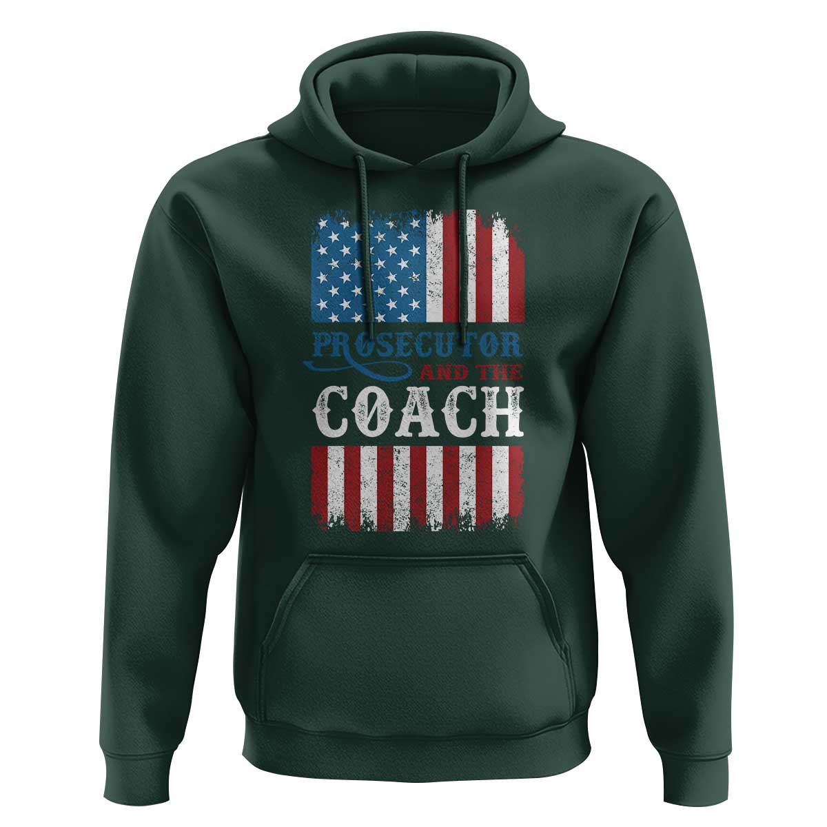 Harris Walz Hoodie Prosecutor And The Coach 2024 Vintage American Flag - Wonder Print Shop