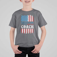 Harris Walz T Shirt For Kid Prosecutor And The Coach 2024 Vintage American Flag - Wonder Print Shop