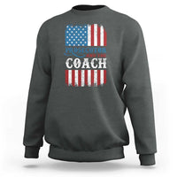 Harris Walz Sweatshirt Prosecutor And The Coach 2024 Vintage American Flag - Wonder Print Shop