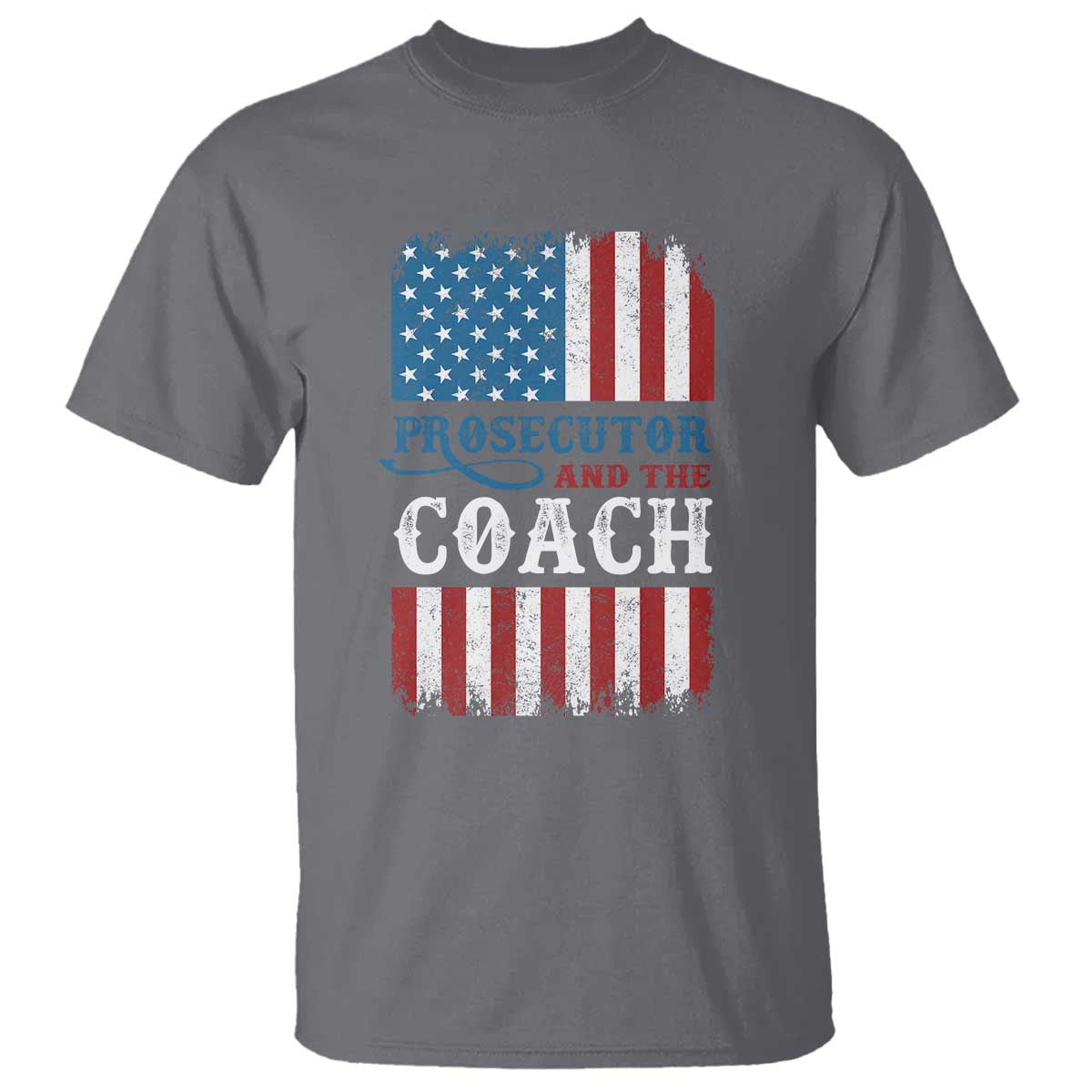 Harris Walz T Shirt Prosecutor And The Coach 2024 Vintage American Flag - Wonder Print Shop