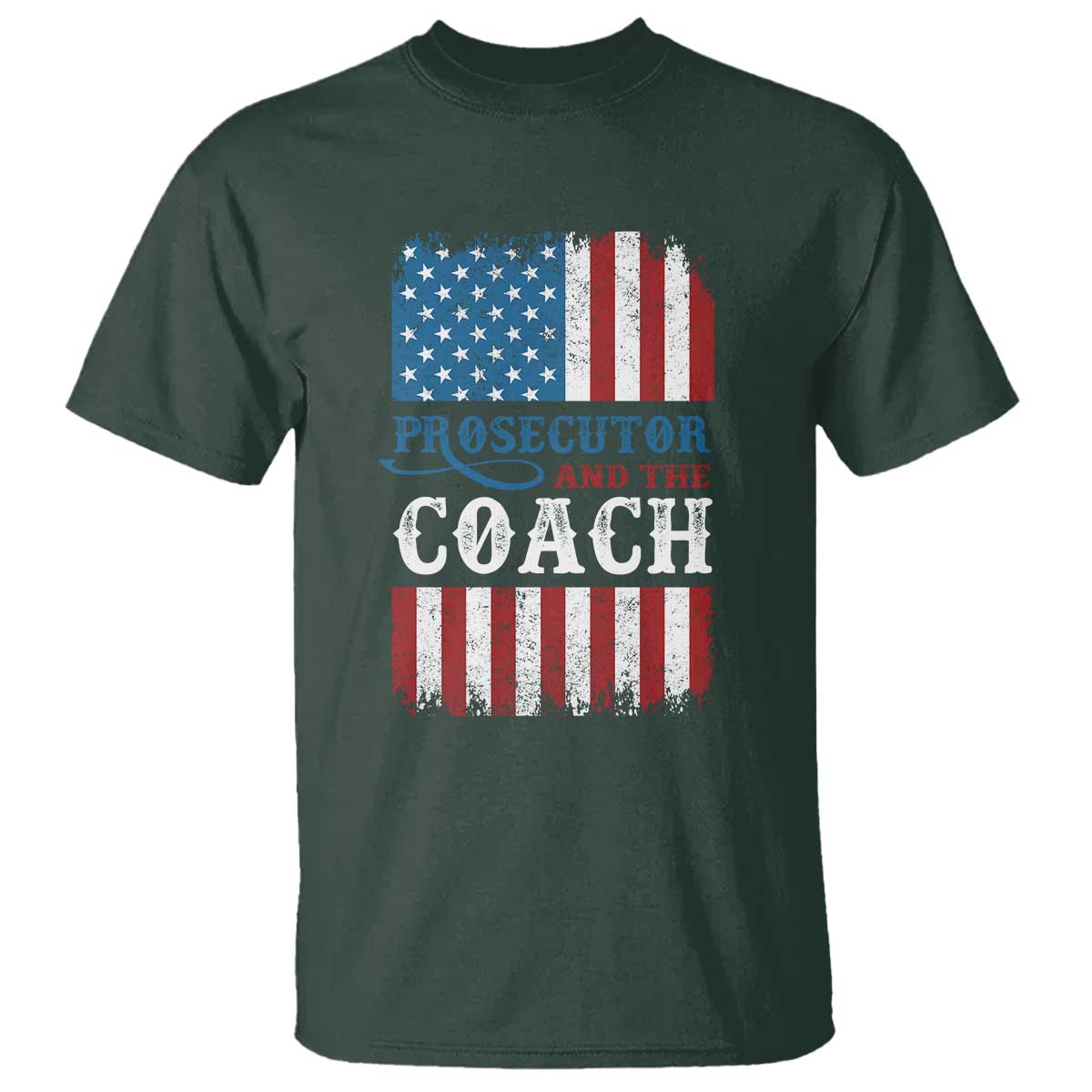 Harris Walz T Shirt Prosecutor And The Coach 2024 Vintage American Flag - Wonder Print Shop