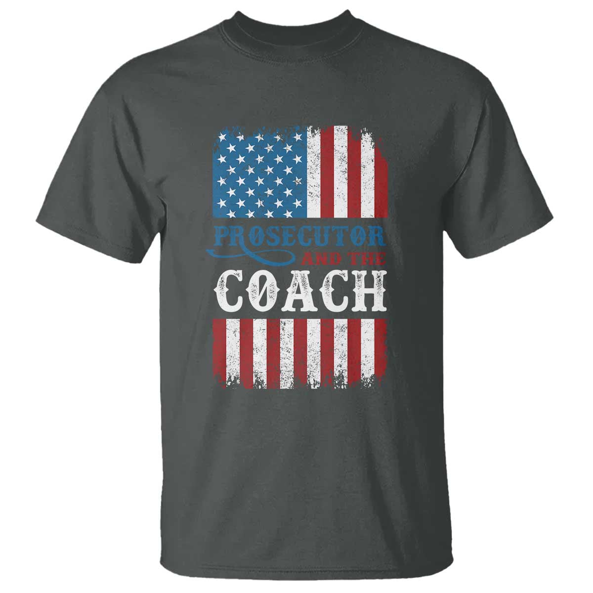 Harris Walz T Shirt Prosecutor And The Coach 2024 Vintage American Flag - Wonder Print Shop