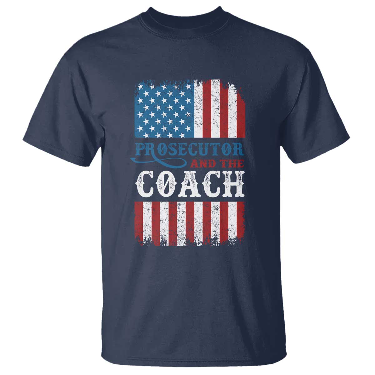 Harris Walz T Shirt Prosecutor And The Coach 2024 Vintage American Flag - Wonder Print Shop
