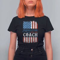 Harris Walz T Shirt For Women Prosecutor And The Coach 2024 Vintage American Flag - Wonder Print Shop