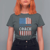 Harris Walz T Shirt For Women Prosecutor And The Coach 2024 Vintage American Flag - Wonder Print Shop