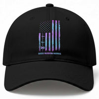 Suicide Prevention Warriors Baseball Cap Vintage American Flag Heartbeat Ribbon