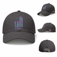 Suicide Prevention Warriors Baseball Cap Vintage American Flag Heartbeat Ribbon