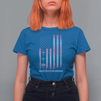 Suicide Prevention Warriors T Shirt For Women Vintage American Flag Heartbeat Ribbon - Wonder Print Shop
