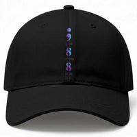 Suicide Prevention Awareness Baseball Cap 988 Suicide Prevention Hotline 988 Purple Teal Semicolon