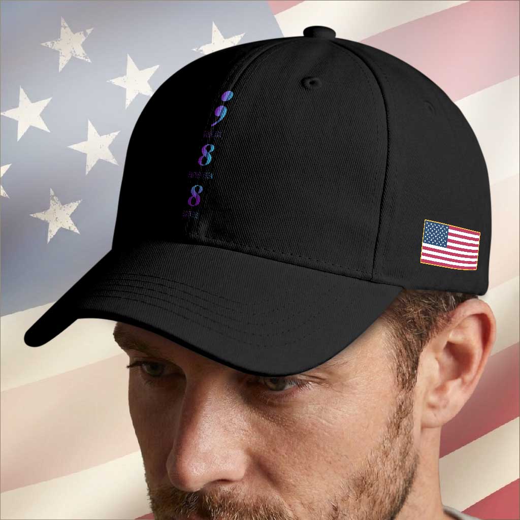 Suicide Prevention Awareness Baseball Cap 988 Suicide Prevention Hotline 988 Purple Teal Semicolon