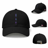 Suicide Prevention Awareness Baseball Cap 988 Suicide Prevention Hotline 988 Purple Teal Semicolon