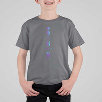 Suicide Prevention Awareness T Shirt For Kid 988 Suicide Prevention Hotline 988 Purple Teal Semicolon - Wonder Print Shop
