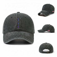 Suicide Prevention Awareness Washed Cotton Baseball Cap 988 Suicide Prevention Hotline 988 Purple Teal Semicolon
