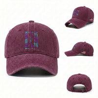 Suicide Prevention Awareness Washed Cotton Baseball Cap Veterans Crisis Line Dial 988 Press 1 American Flag Gun