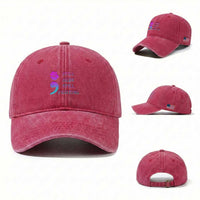 Suicide Prevention Awareness Washed Cotton Baseball Cap Still Here Still Fighting Semicolon Hand Fist
