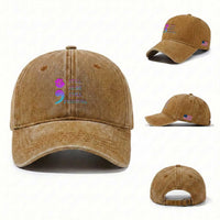 Suicide Prevention Awareness Washed Cotton Baseball Cap Still Here Still Fighting Semicolon Hand Fist