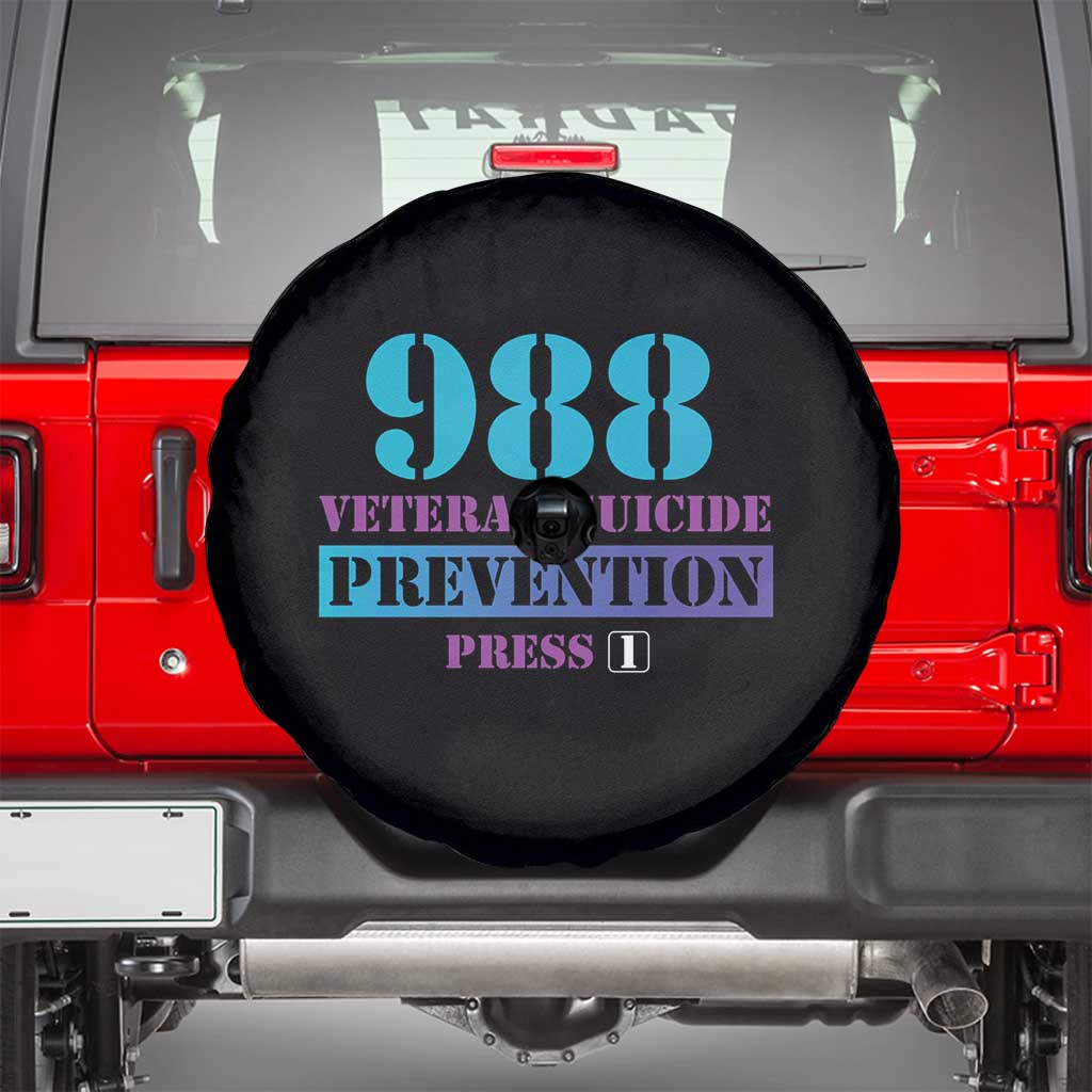 Suicide Prevention Awareness Spare Tire Cover 988 Veteran Suicide Prevention Press 1