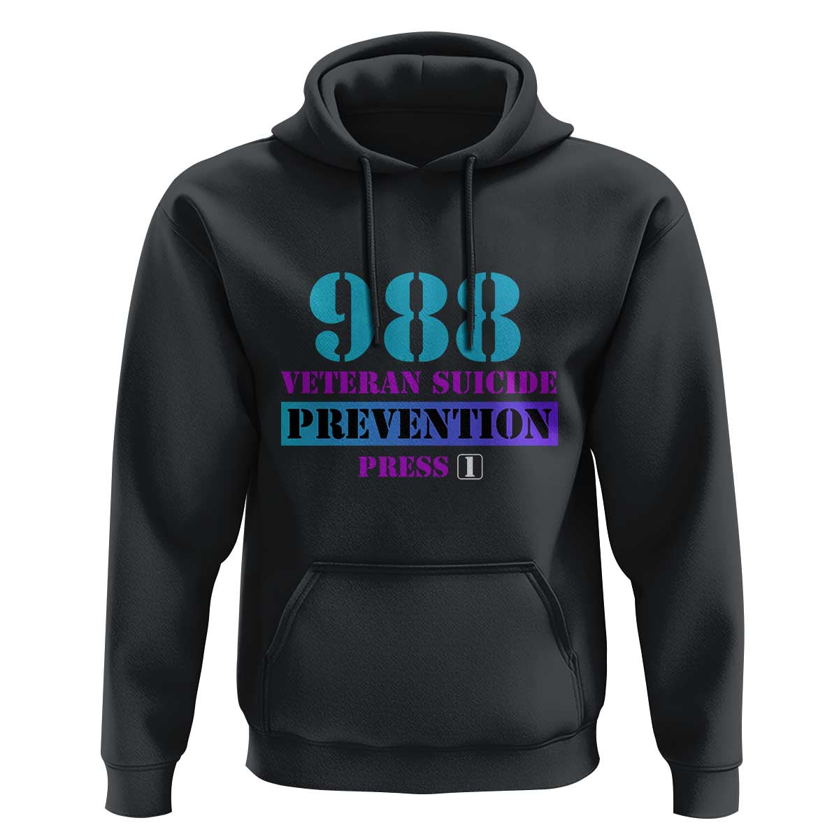 Suicide Prevention Awareness Hoodie 988 Veteran Suicide Prevention Press 1 - Wonder Print Shop
