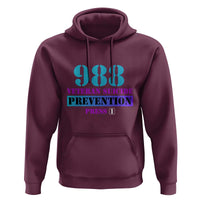 Suicide Prevention Awareness Hoodie 988 Veteran Suicide Prevention Press 1 - Wonder Print Shop