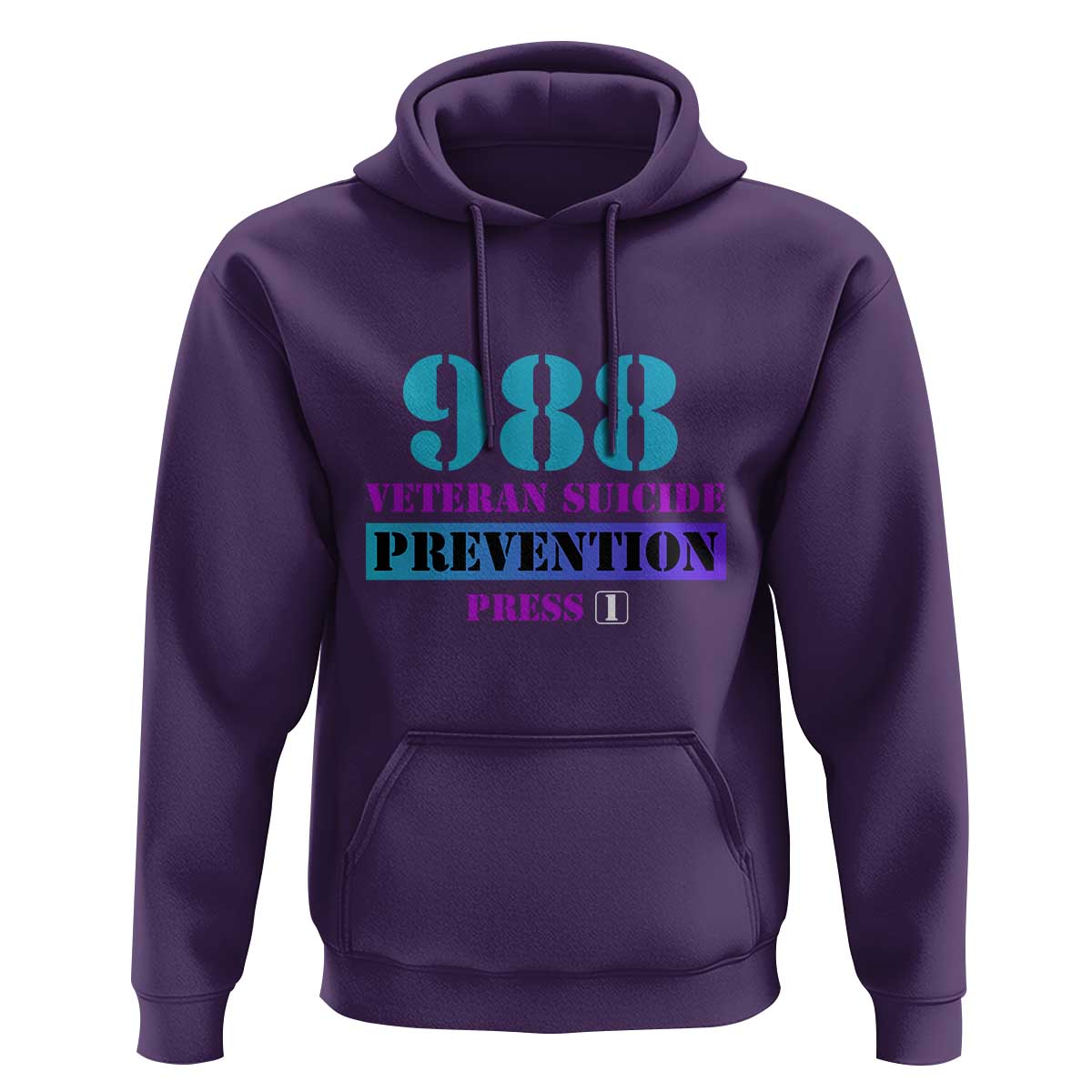 Suicide Prevention Awareness Hoodie 988 Veteran Suicide Prevention Press 1 - Wonder Print Shop