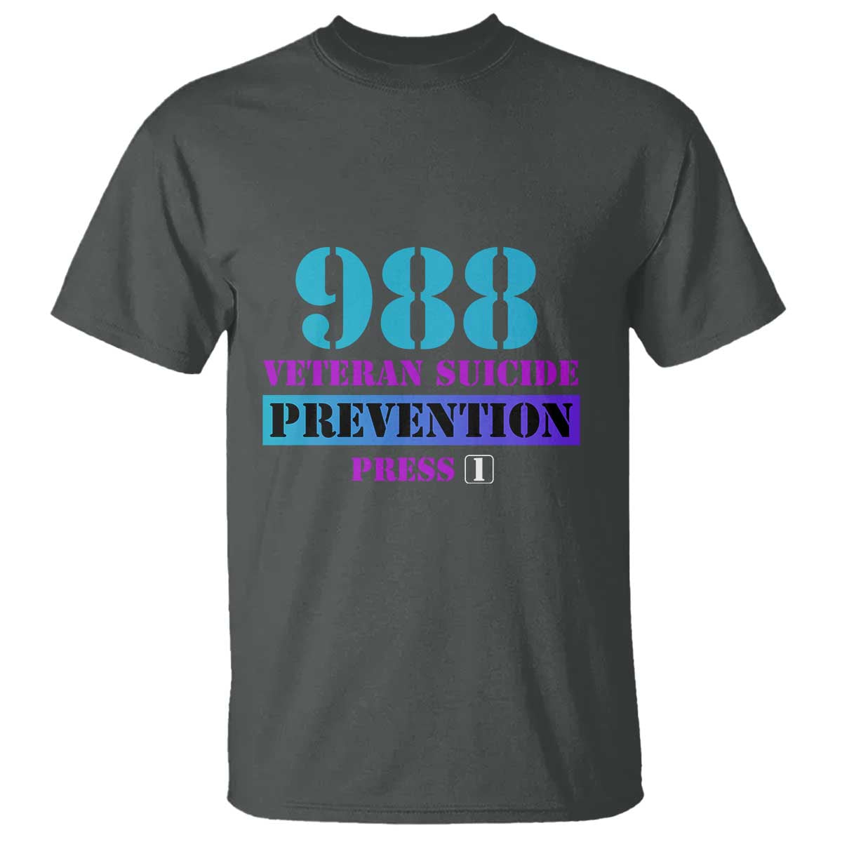 Suicide Prevention Awareness T Shirt 988 Veteran Suicide Prevention Press 1 - Wonder Print Shop