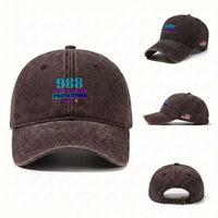 Suicide Prevention Awareness Washed Cotton Baseball Cap 988 Veteran Suicide Prevention Press 1